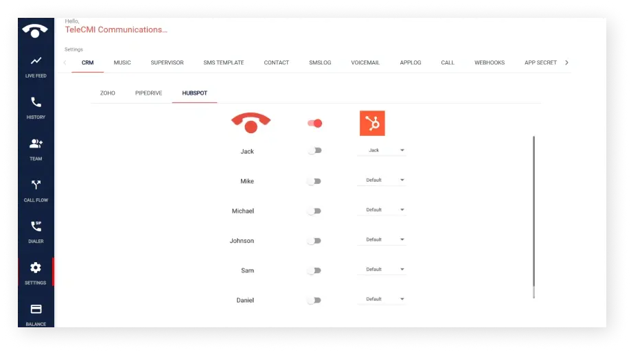 Step 2: Enable HubSpot Integration